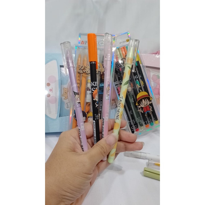 PULPEN ODEMEI SPECIAL EDITION 1 BOX ISI 6 PIECE READY MOTIF KARAKTER PEN GEL TINTA HITAM 1SET FREE HARDBOX NYA STATIONARY LUCU IMUT HARGA TERJANGKAU BISA GROSIR DAN COD