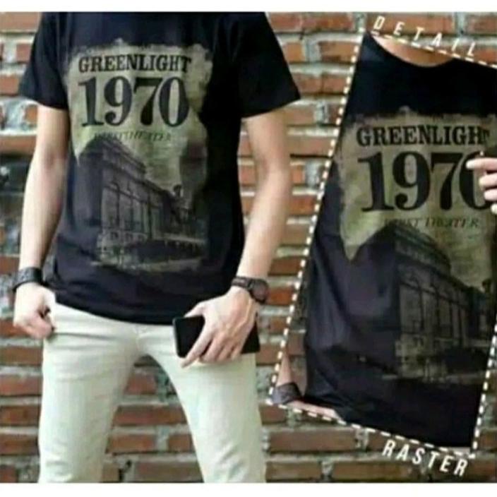 Kaos Pria Greenlight 1970 Premium Original/Kaos Pria Distro Lengan Pendek/Kaos Pria Distro/Kaos Pria