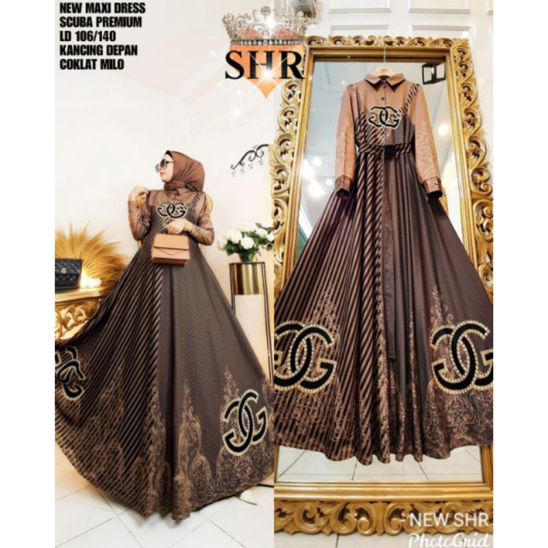 New maxi SHR, gamis dress ori SHR
