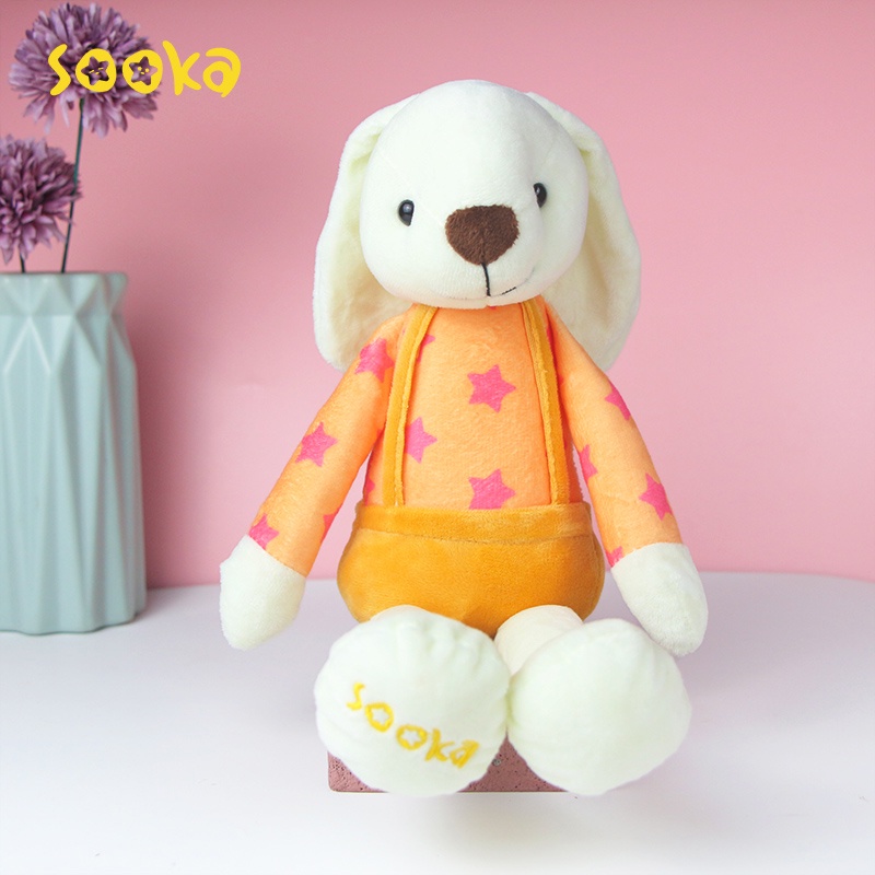 SOOKA Candy Bunny Plush Doll-Plush Toys Long-eared Rabbit Dolls Children Girls Gifts/Boneka Kelinci Bahan Plush Lembut Ukuran 40cm SK-JB-1002