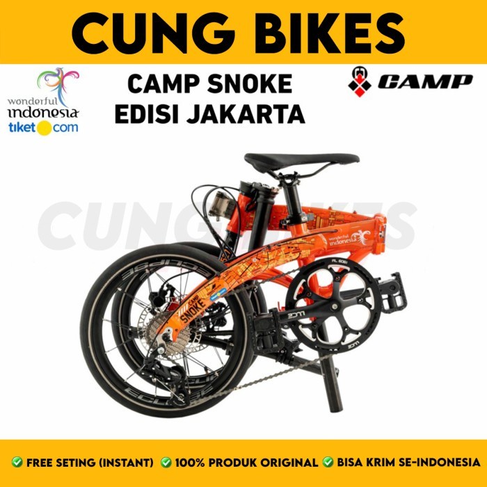 Sepeda lipat 16 inch folding bike Camp Snoke Jakarta Wonderful Indonesia edition