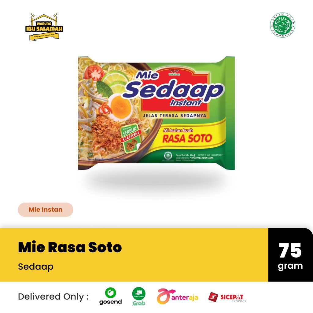 

Mie Kuah Mie Sedaap Rasa Soto Ayam [1 pcs/pack] - MIE INSTANT