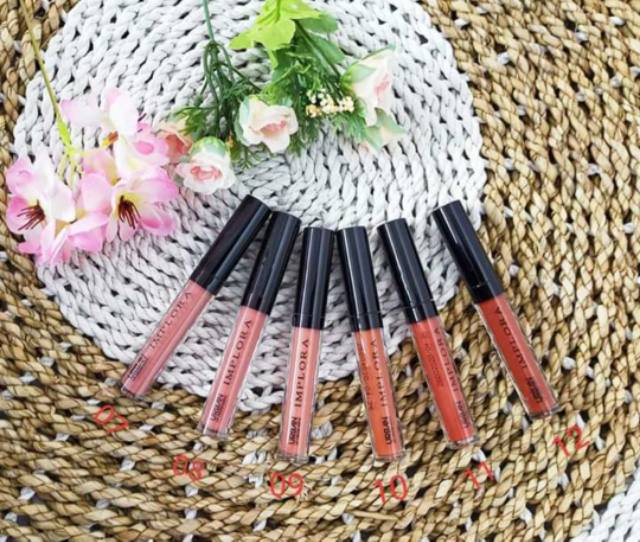 Implora - Lip Cream Lipcream Matte Implora Original BPOM Long Lasting Watterproof