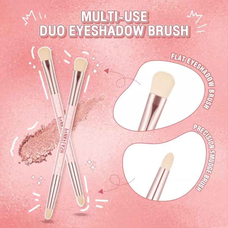 Pinkflash Brush Multi Use Duo Brush Eyebrow And Brush Eyeshadow Pinkflash Brush Pinkflash Brush Make Up Pinkflash Kuas Wajah Pinkflash Kuas Make Up Pinkflash Brush Pink Flash