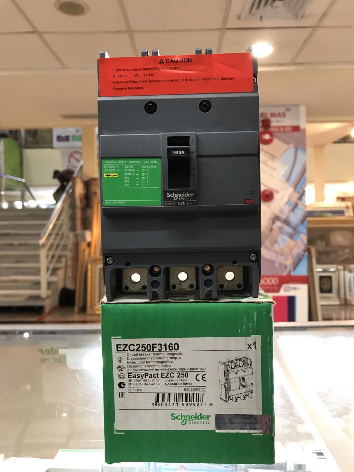 BREAKER MCCB EZC NFB SCHNEIDER 3P 125A - 160A- 200A- 250A Termurah