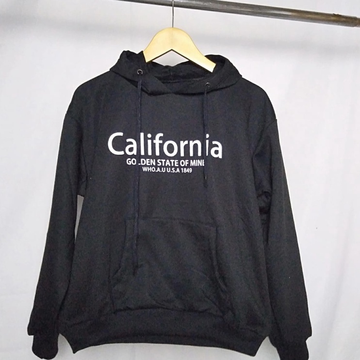 Hoodie Wanita Califfornia Bahan Fleece