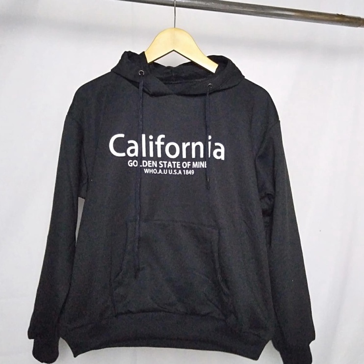 Hoodie Wanita Califfornia Bahan Fleece