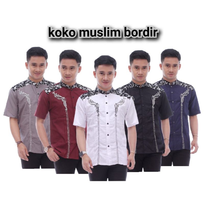 Koko Batik Fashion Muslim Kombinasi C07 Al Haramain M/L/XL Dewasa || Original Ar batik