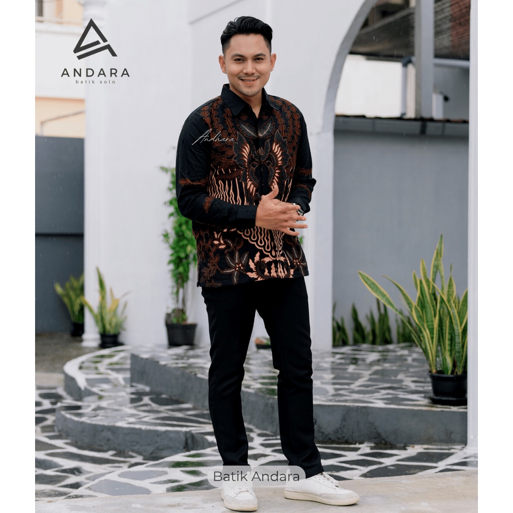 Astaguna Kemeja Batik Solo Pria Lengan Panjang Modern Premium Full Furing Terlaris Katun Solo sragenan