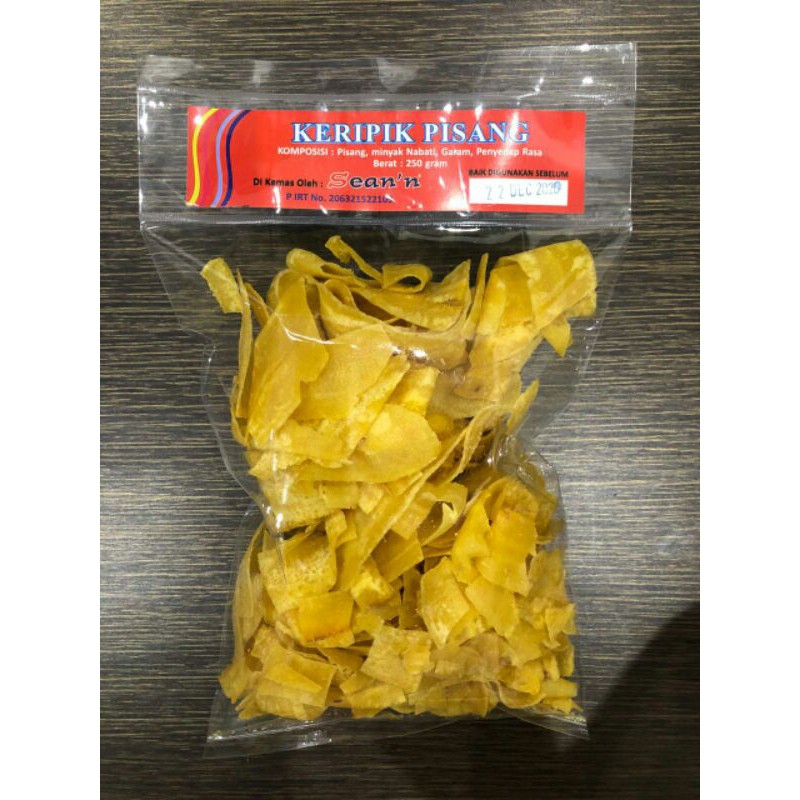 

Cemilan Keripik Pisang Tipis 250 gr - Snack / makanan ringan / kue kering