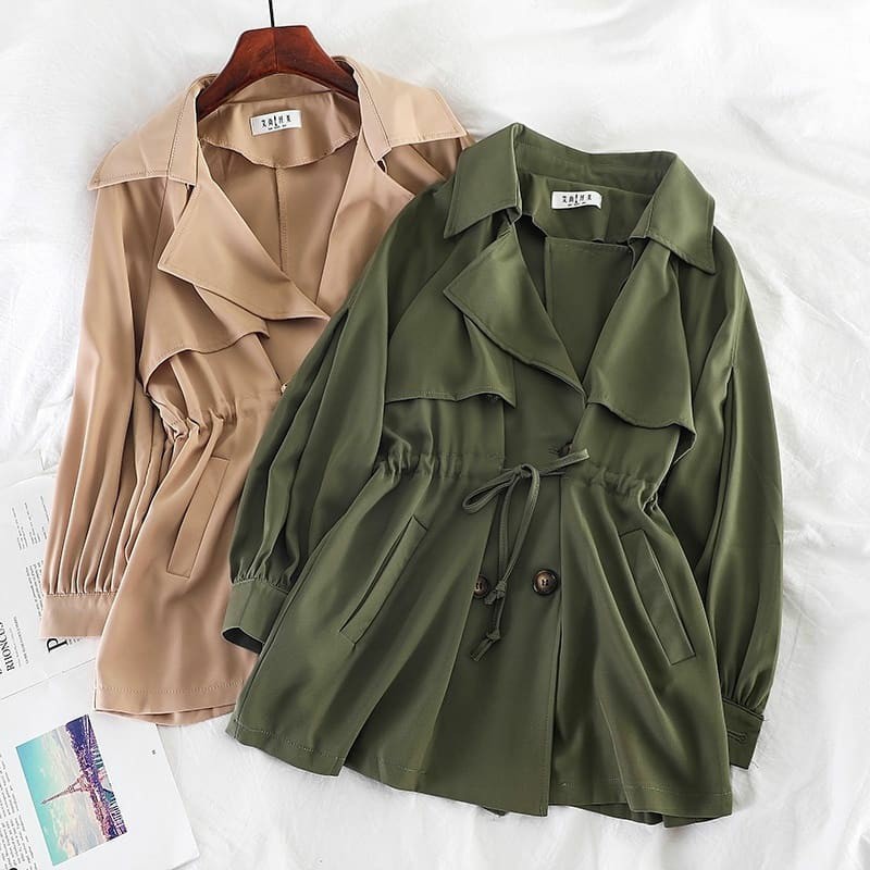 Aslan Parka Jaket / Outerwear Wanita Muslim Korean Style  / Jaket Korea /Jaket Wanita parka kanvas L