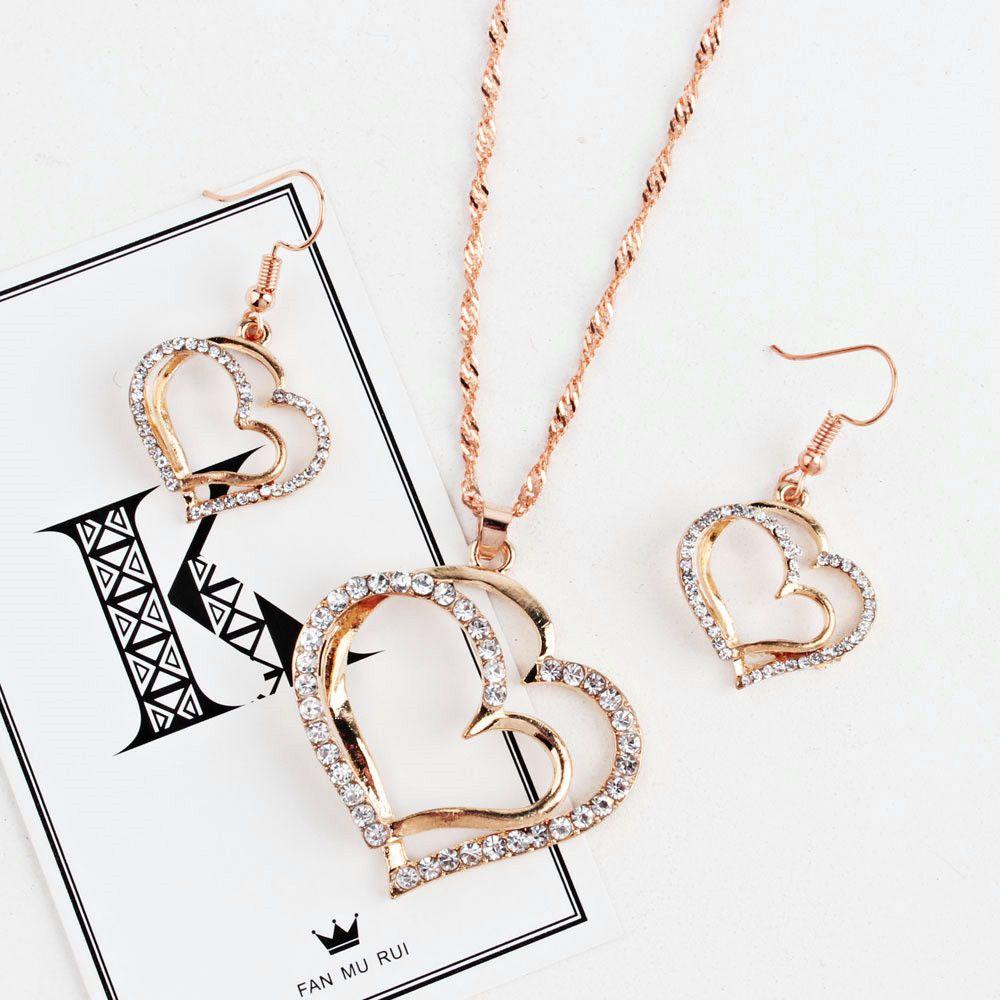 Top Kalung Anting Set Anting Set Perhiasan Wanita Pernikahan Berlian