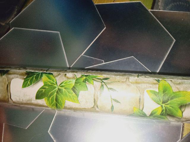 Tisyashopz - Wallpaper Sticker Uk: 45 Cm X 9.5 Meter , Batu Bata Putih W/daun