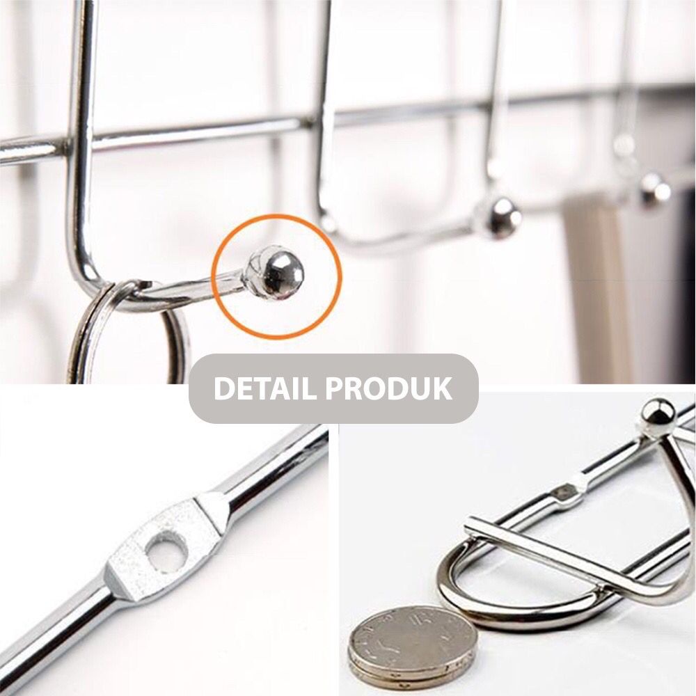 KAPSTOK DINDING TEBAL STAINLES STEEL KUAT 5, 6 7, KAIT SERBAGUNA STAINLESS GOOD QUALITY - HANGER GANTUNGAN BAJU BENDA BARANG