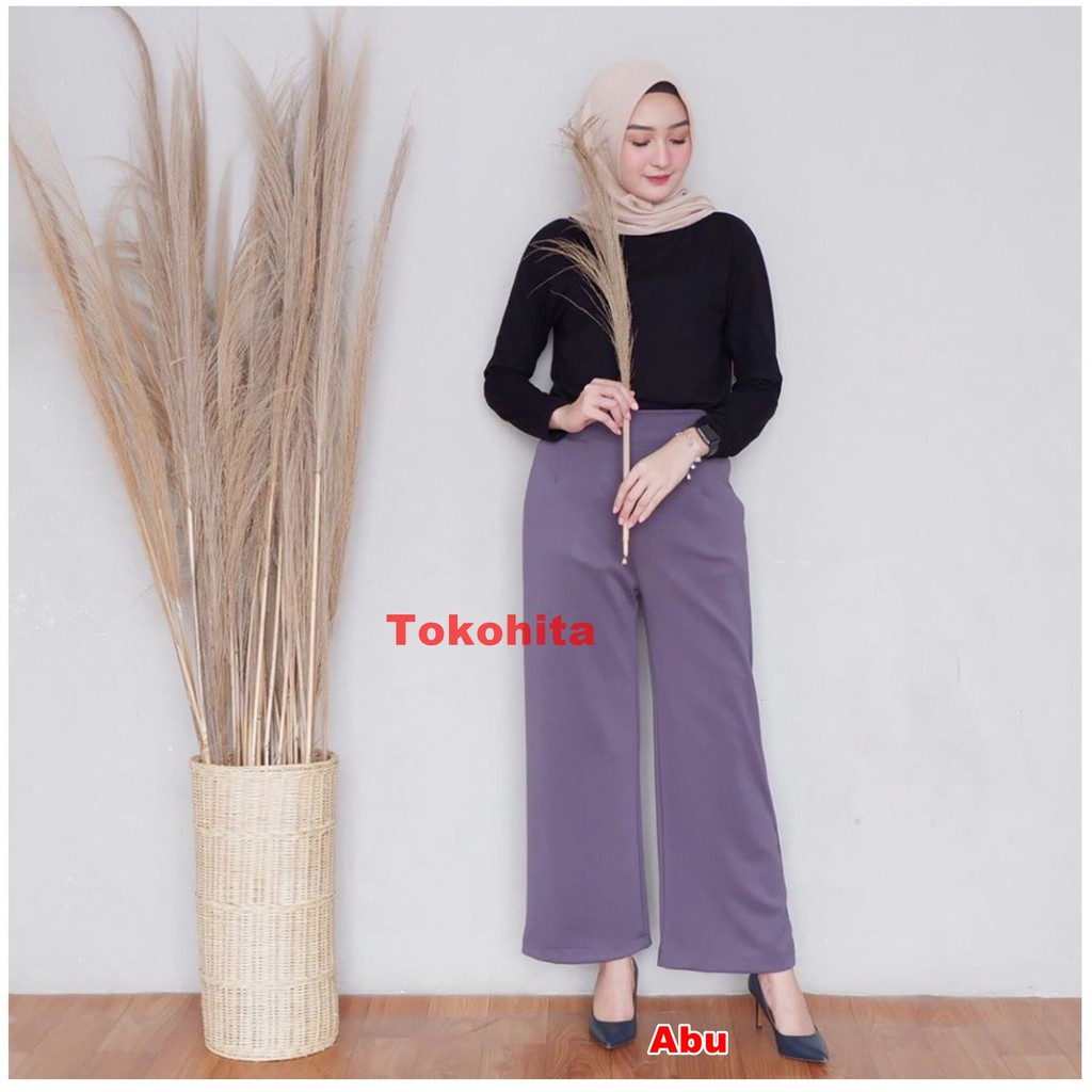 Morashop Kulot Panjang Bahan Scuba Fit to XL-3