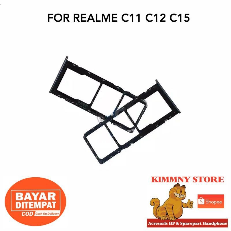SIMTRAY SIMLOCK SLOT SIM CARD REALME C11 C12 C15 ORIGINAL - SIM TRAY TEMPAT KARTU SIM C11 C12 C15