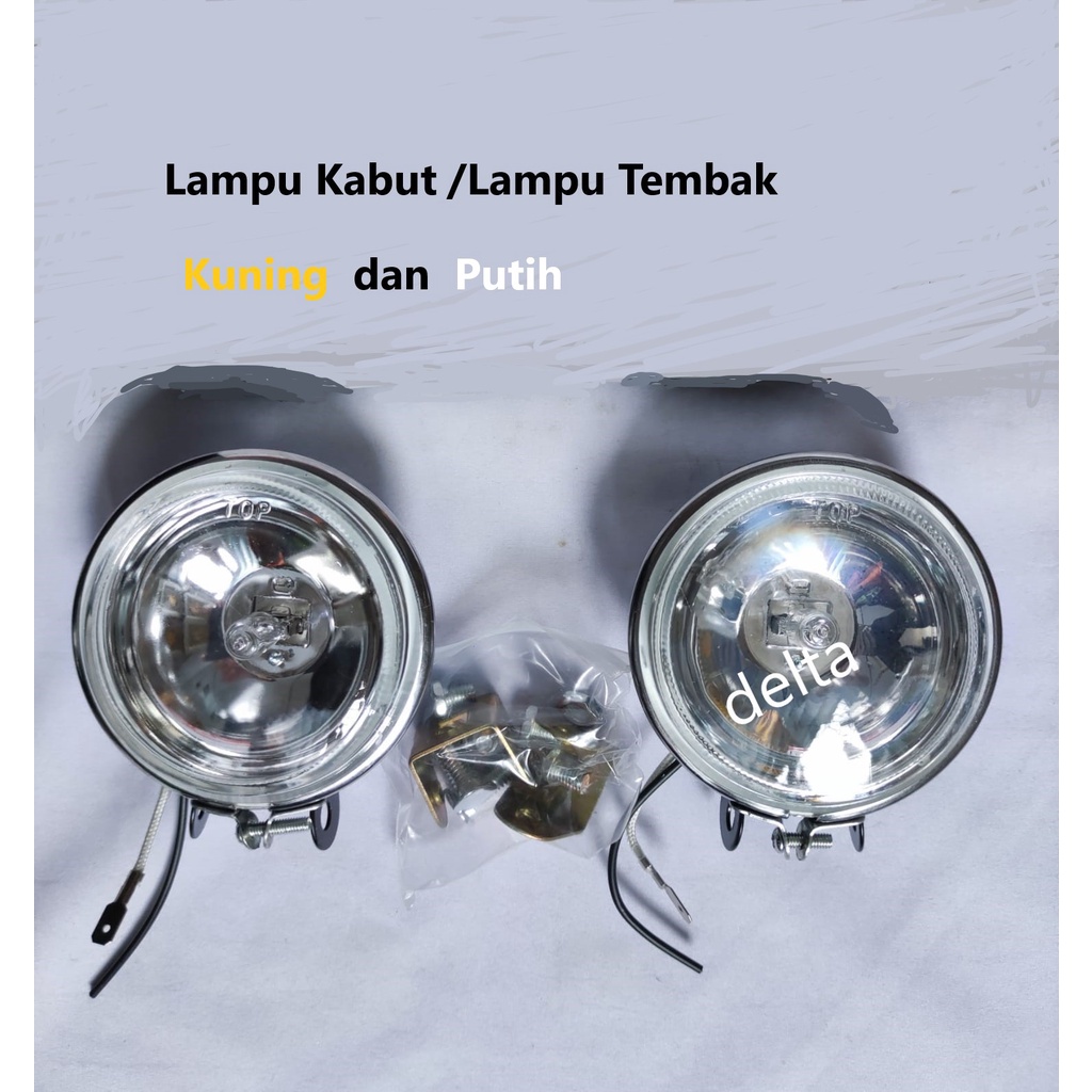 Lampu kabut FogLamp Lampu Tembak H3 bulat 12volt 2pcs putih/kuning