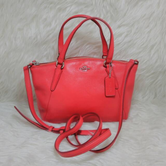 TAS COACH MINI KELSEY BRIGHT RED AUTHENTIC 100%