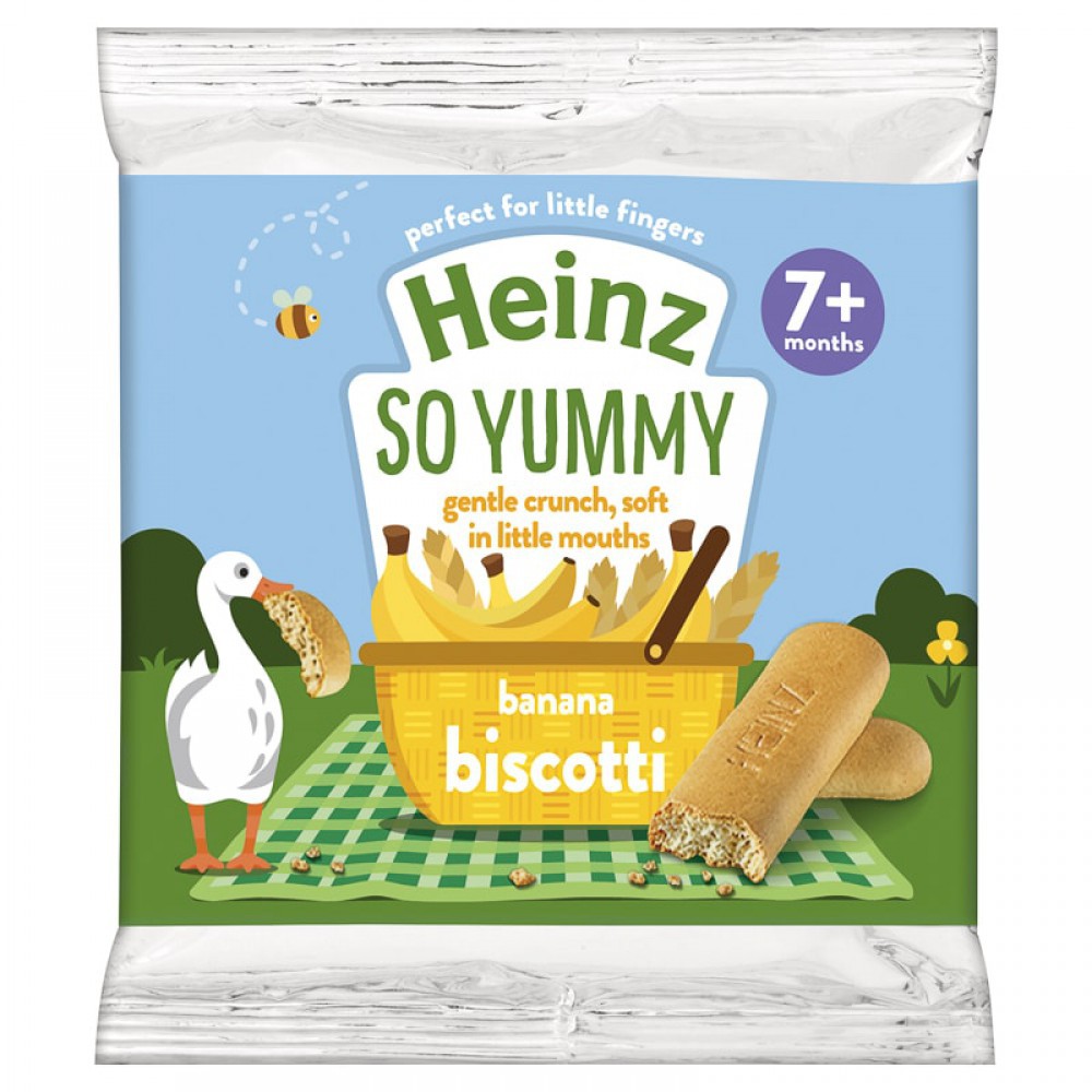 Heinz Biscotti - Biskuit Bayi Lezat & Bergizi Rasa Apel & Pisang - Untuk Bayi 7 Bulan ++
