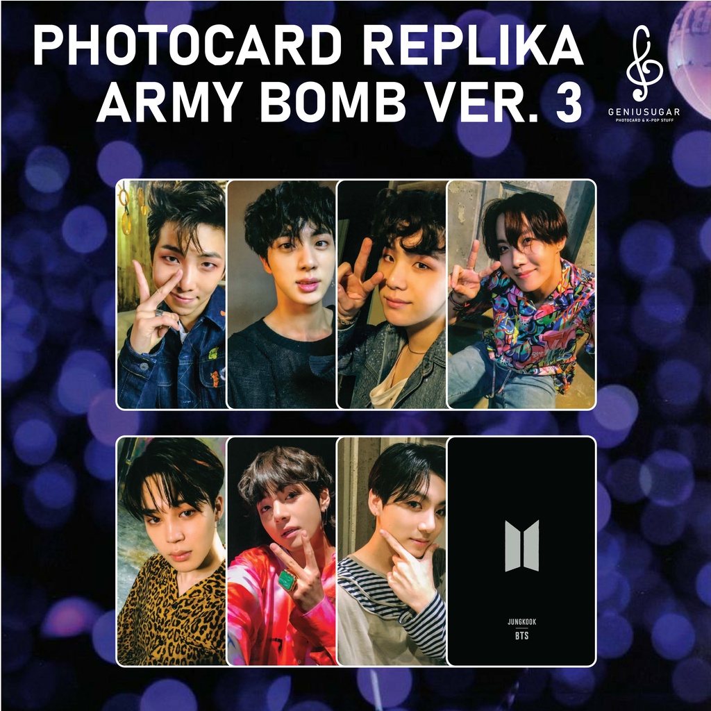 [BTS ARMY BOMB 3] PHOTOCARD UNOFFICIAL REPLIKA ARMY BOMB VER. 3