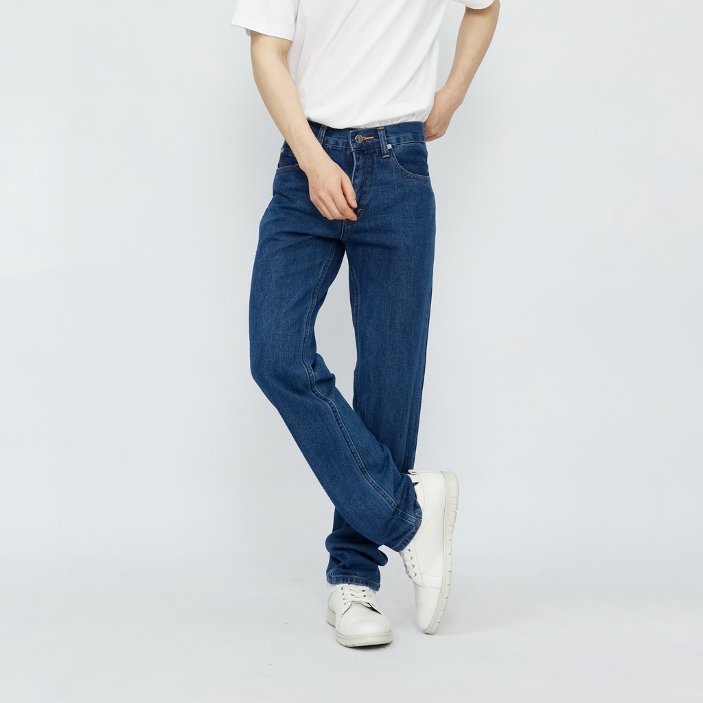 Fathco - Celana Jeans Reguler Basic Blue Wash