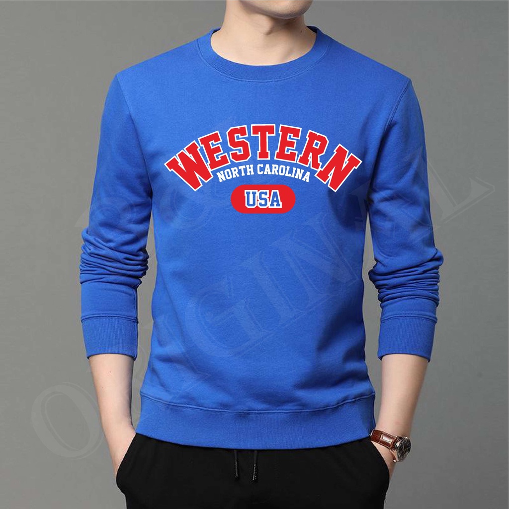 BS/COD/BAJU KAOS WESTERN/ATASAN FASHION PRIA DAN WANITA LENGAN PANJANG/GOOD QUALITY