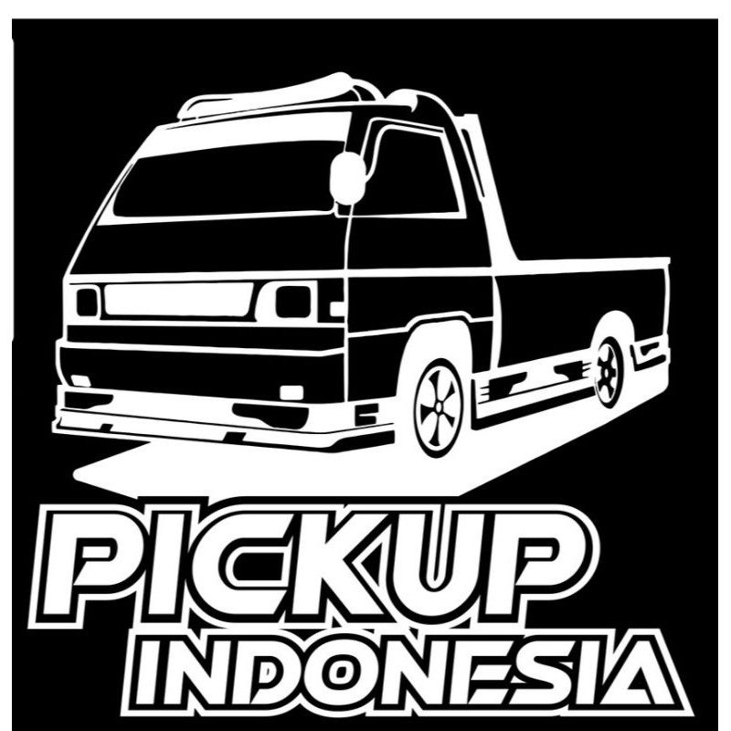 

sticker pick up Indonesia logo cutting