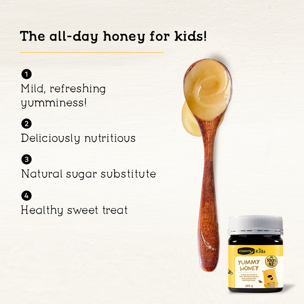 

QH Comvita Kids Yummy Honey 500g Madu Anak Asli 100% Murni Alami Original New Zealand 500 g