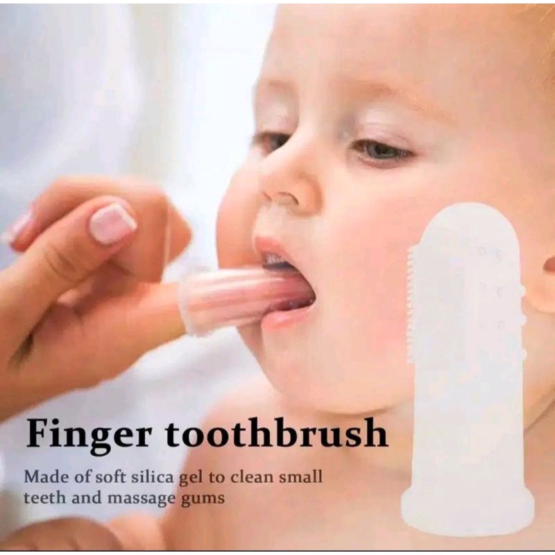 SIKAT GIGI BAYI SIKAT JARI BAHAN SILIKON LEMBUT FINGER TOOTH BRUSH