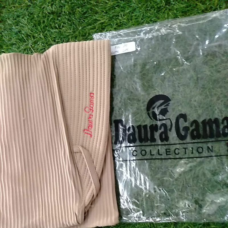 Jilbab Instan Hijab Bergo Jersey Balerina Pad Tali Plisket Lidi FULL ori DauraGama-Coffe late