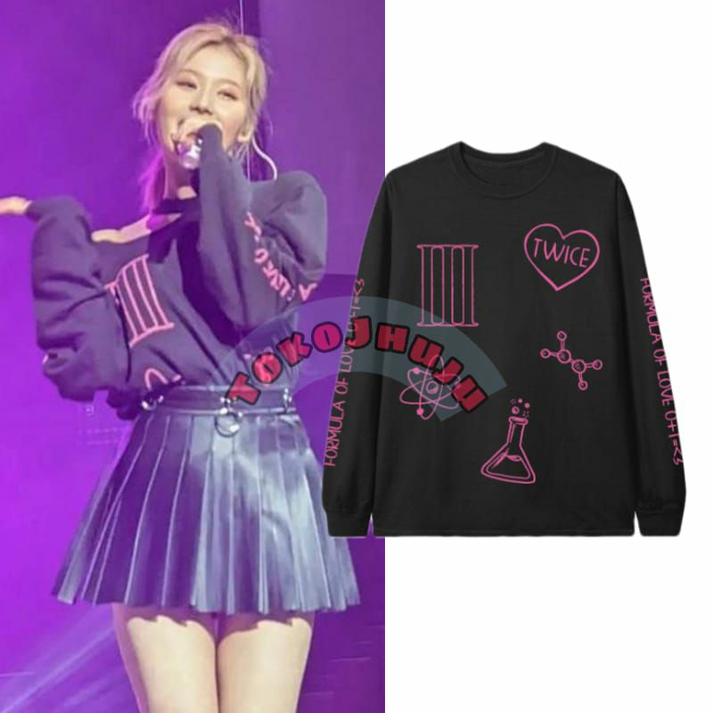 Basic Sweater Twice Sana style WORLD TOUR 2022 DRAWING + sablon tangan