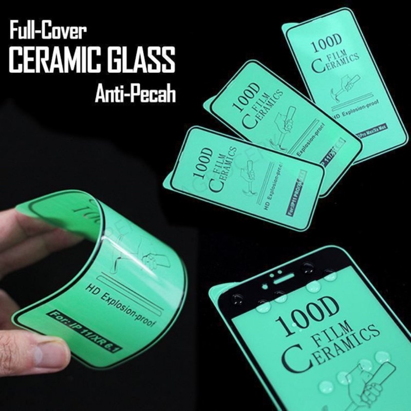 Ceramic Film Tempered Glass Clear HD Full Cover Anti Gores For iPhone 6s 7 8+ XS XR 11 12 Mini 13 14 Plus Pro Max