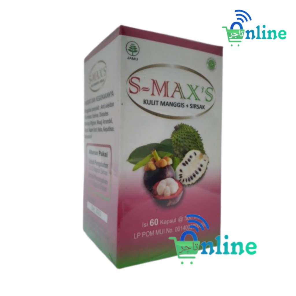 Kapsul KULIT MANGGGIS + SIRSAK S-MAXS INAYAH 60kpl