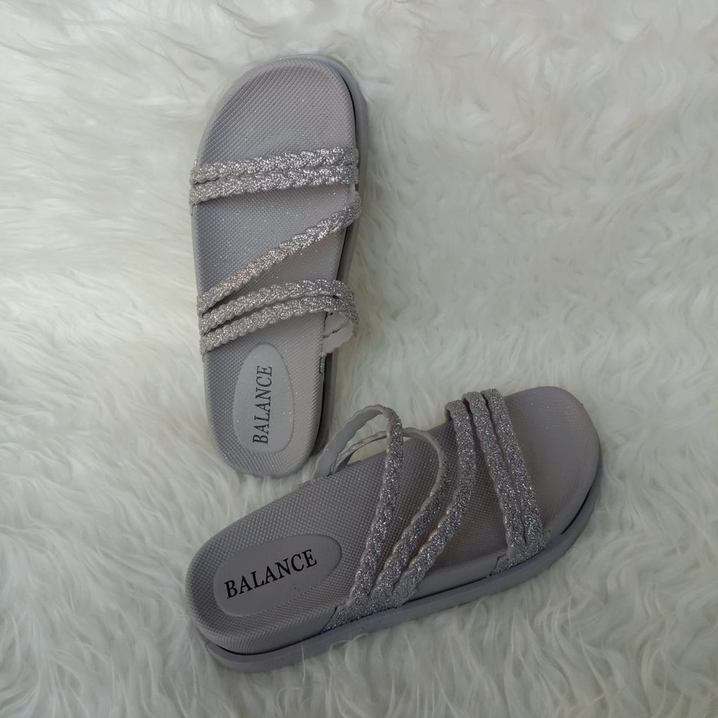 NunuLisaTan- bayar ditempat sandal JELLY terbaru wanita sandal KEPANG GLITTER