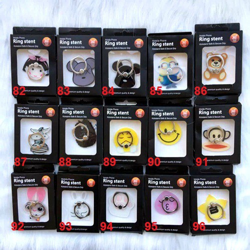 I-RING Stand Ring Stand Holder Cincin HP iring Gambar Motif Cute