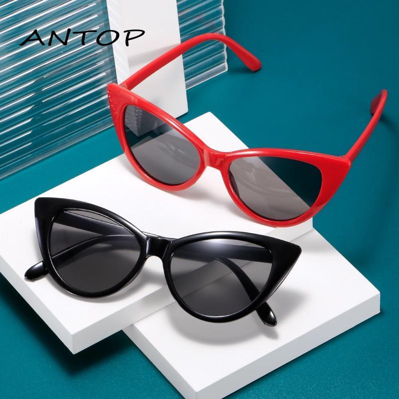 kacamata hitam vintage Triangle Vintage Cat Eye Sunglasses Wanita Pria