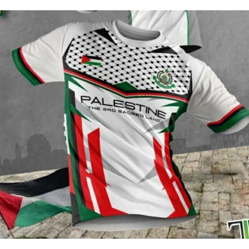 Jersey Palestine/Kaos Palestina/Kaos Islami Putih