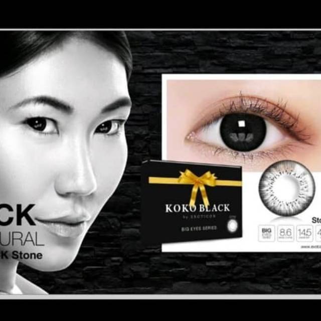 koko black softlens warna hitam by exoticon baby eyes