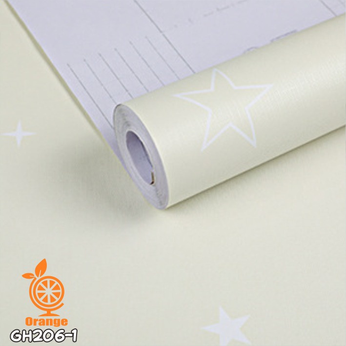 Wallpaper Dinding 10 meter murah stiker dinding Motif Bunga dan Polos wallpaper 3d Premium Quality Size 45cm X 10M WHFURNITURE-GH206-1