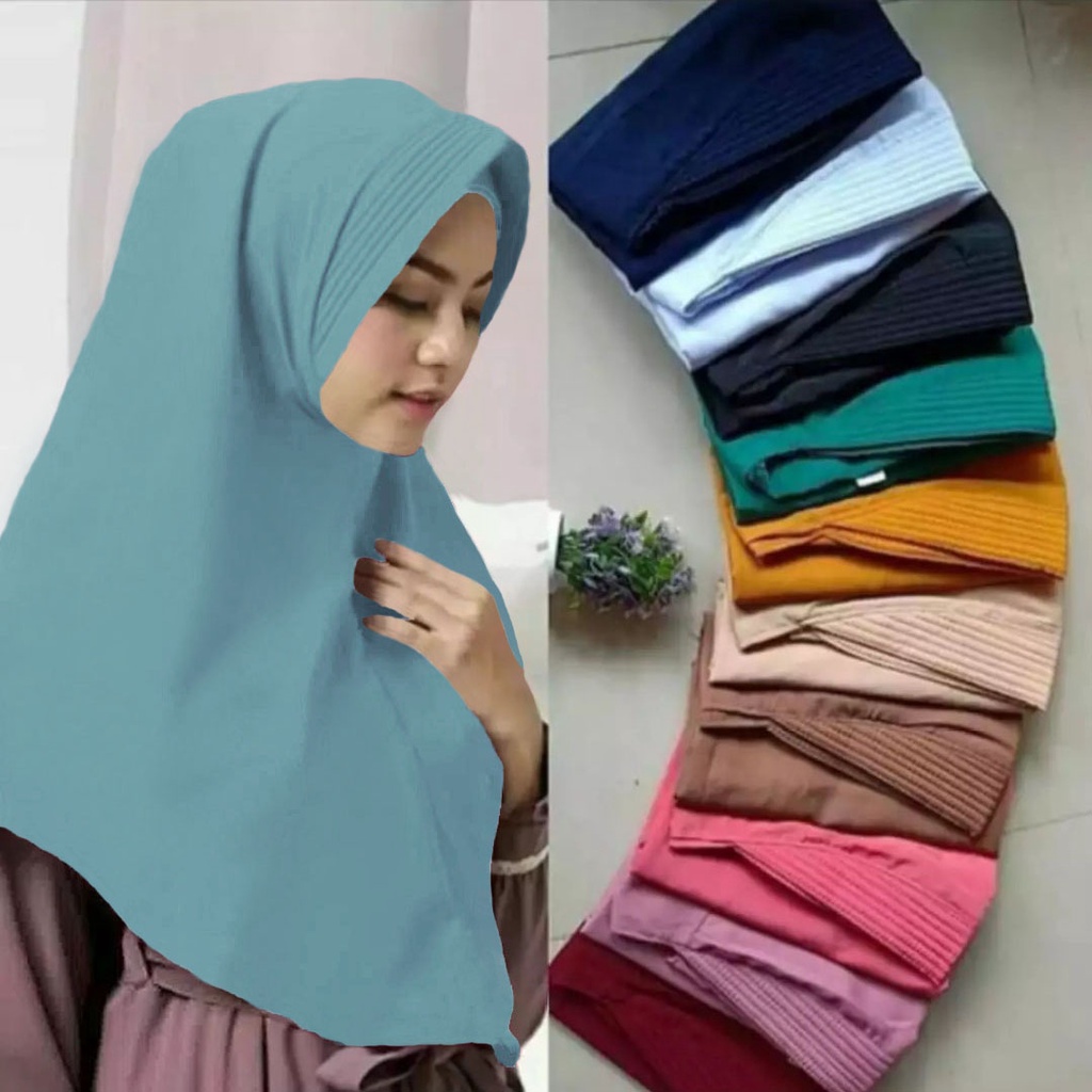 Jilbab Hijab Simple Pet Instan Wolfis Wolfis Ukuran M  Kerudung Instan Pasar Hija'b