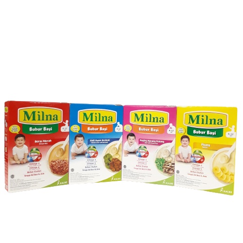 MILNA BUBUR BAYI LESS SUGAR &amp; SALT 120G/centraltrenggalek