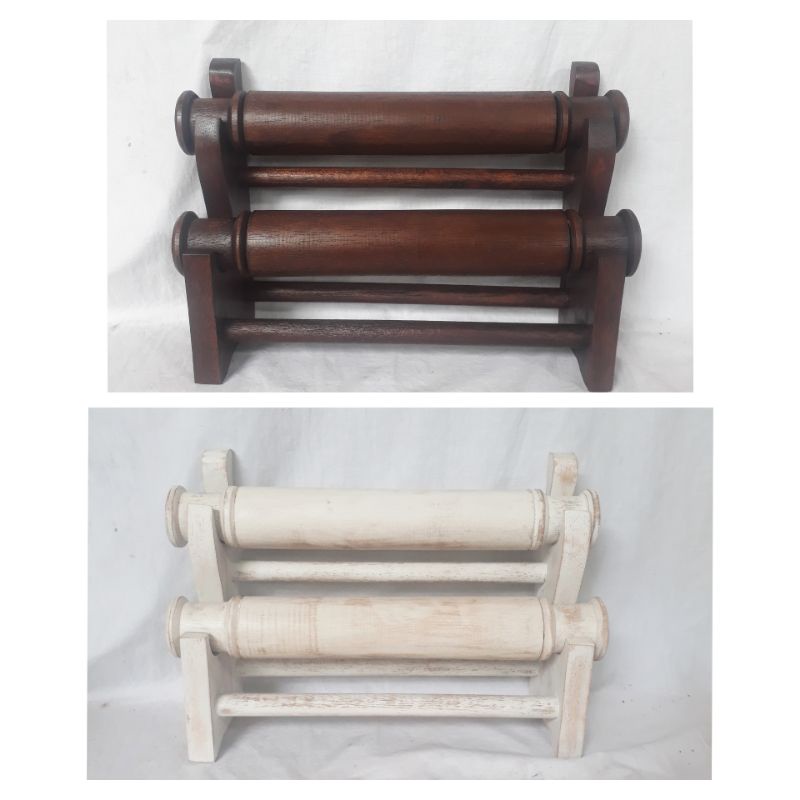 Display gelang kayu susun 2 tinggi 20cm Tempat pajangan gelang