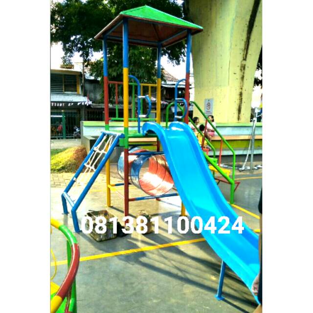 Rumah perosotan outdoor playground ape luar toys mainan anak terowongan perosotan free ongkir jkt