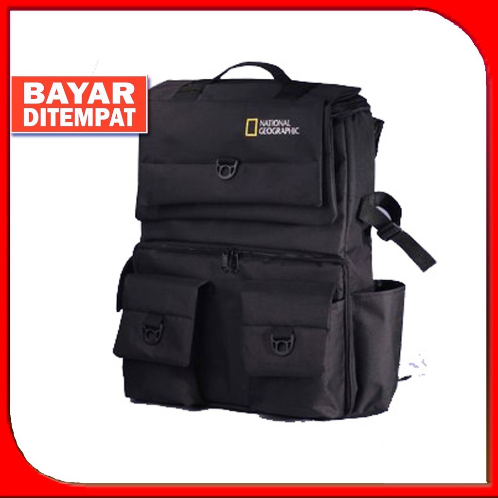Tas Kamera Ransel 2 DSLR+4 Lensa Dan Laptop national geographic