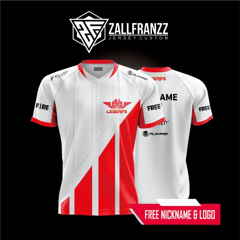 Jersey Baju Kaos Gaming Costum MLBB PUBGM Free Fire AOV CODM
