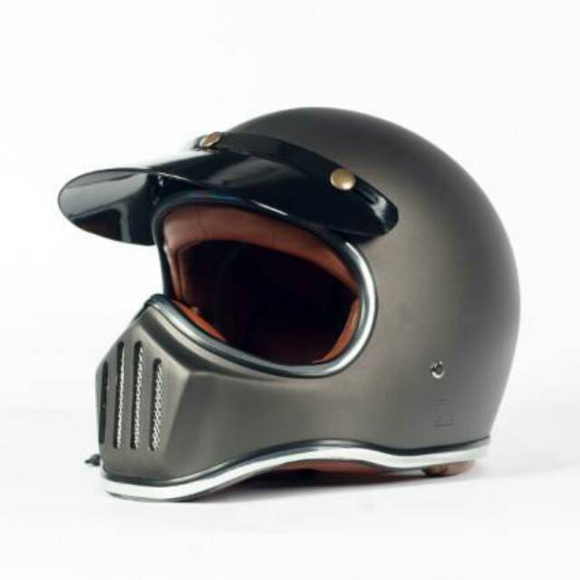 Helm Cakil Motor Boulter Brawler Gun Metal Doff