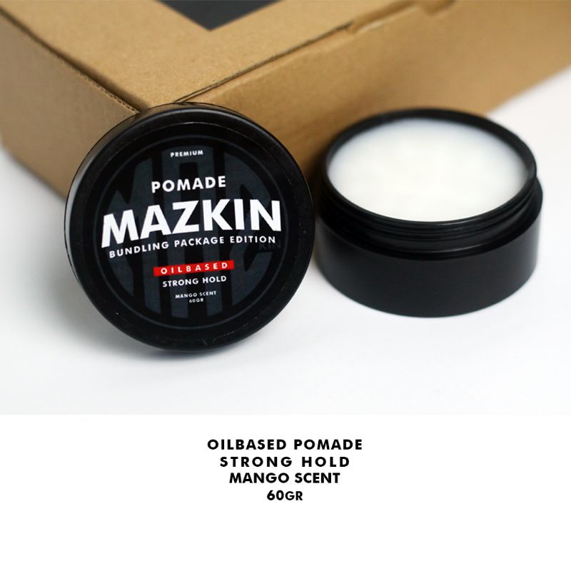 Paket Pomade Mazkin Lengkap | Oilbased pomade | Waterbased pomade | Clay