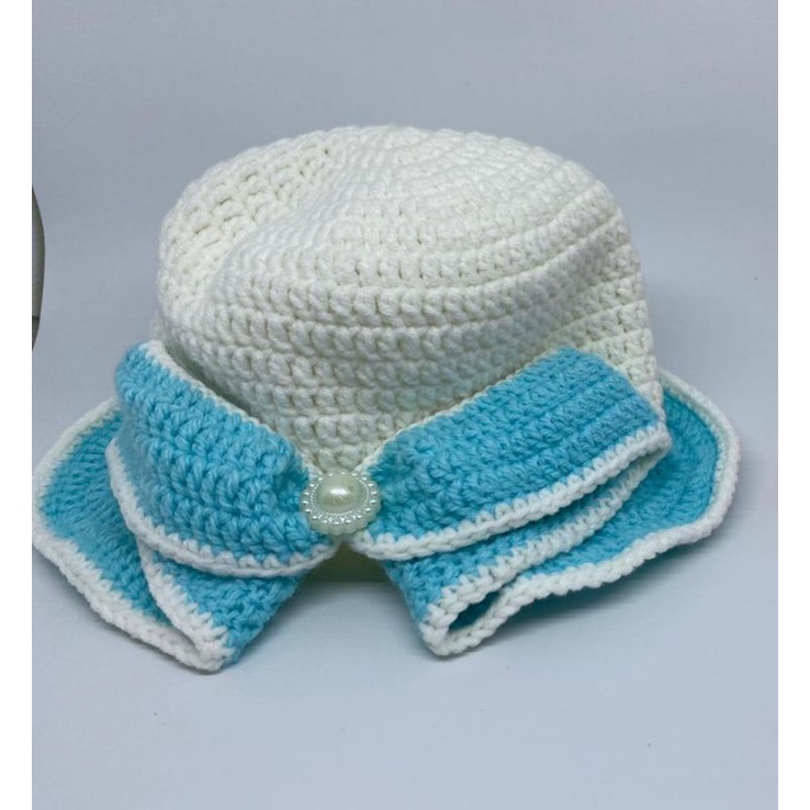 bow hat/topi santai/topi pantai/topi pita/topi anak perempuan