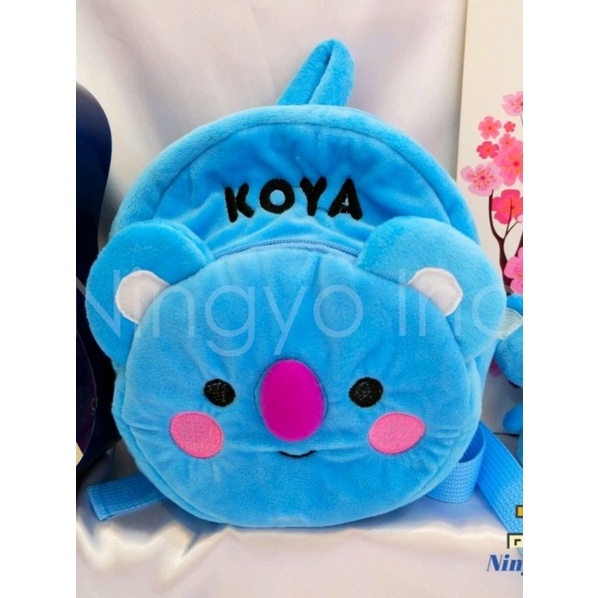 TAS BONEKA BTS / TAS RANGSEL ANAK / Tas Ransel Anak TK / PAUD / Tas   Boneka BTS   Karakter BT21