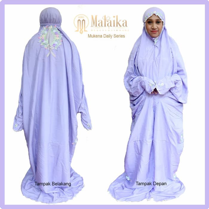 MY MUKENA LAJURAN KATUN SUTRA BORDIR BUNGA TIMBUL MALAIKA DAILY SERIES
